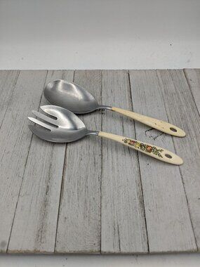 Casualware Serving Set Imperial USA 1971 TK Co Stainless w Coated Handle Veggies